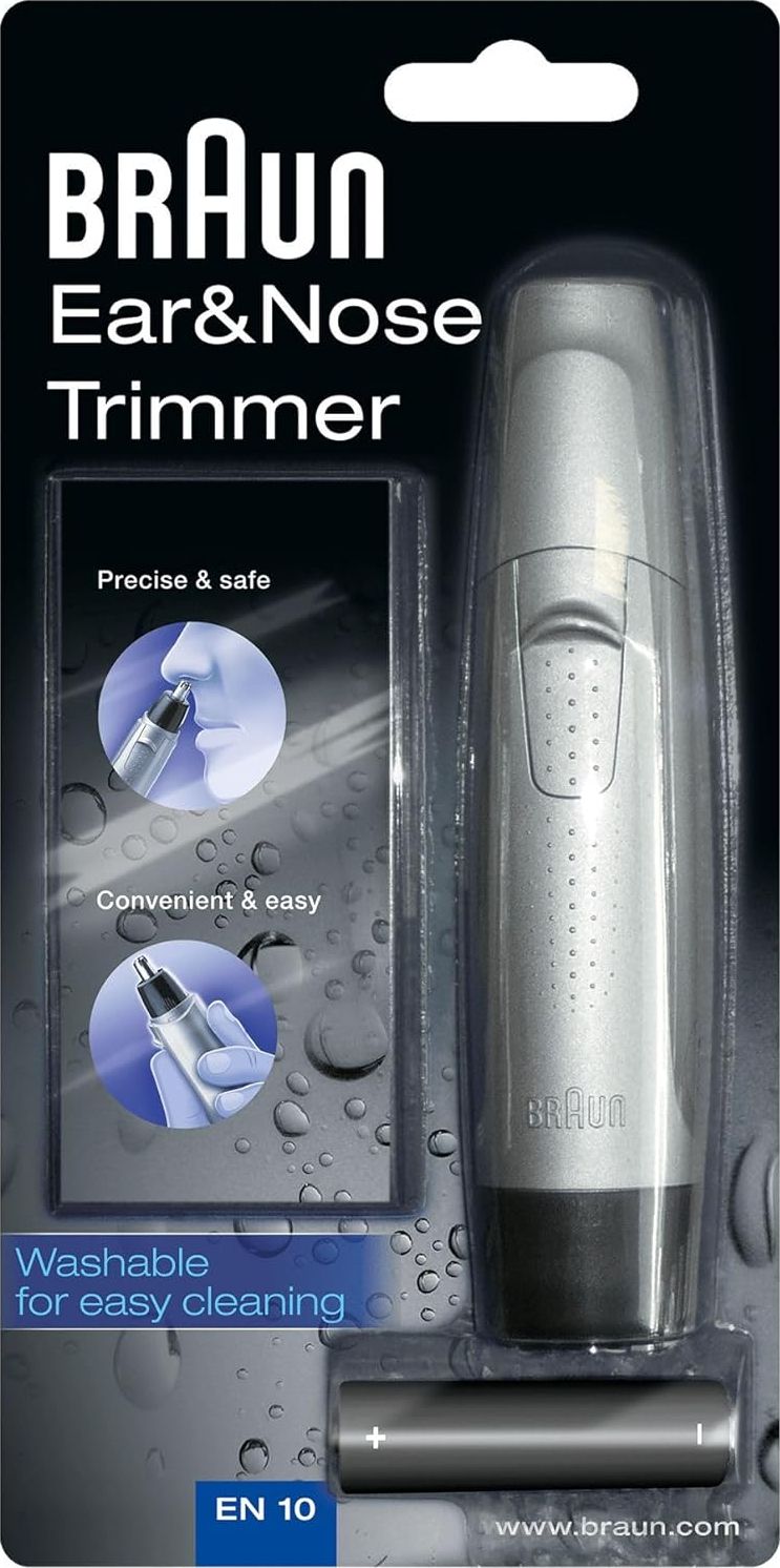 Tondeuse nez et oreilles BRAUN Pile AA incluse Lavable - EN10
