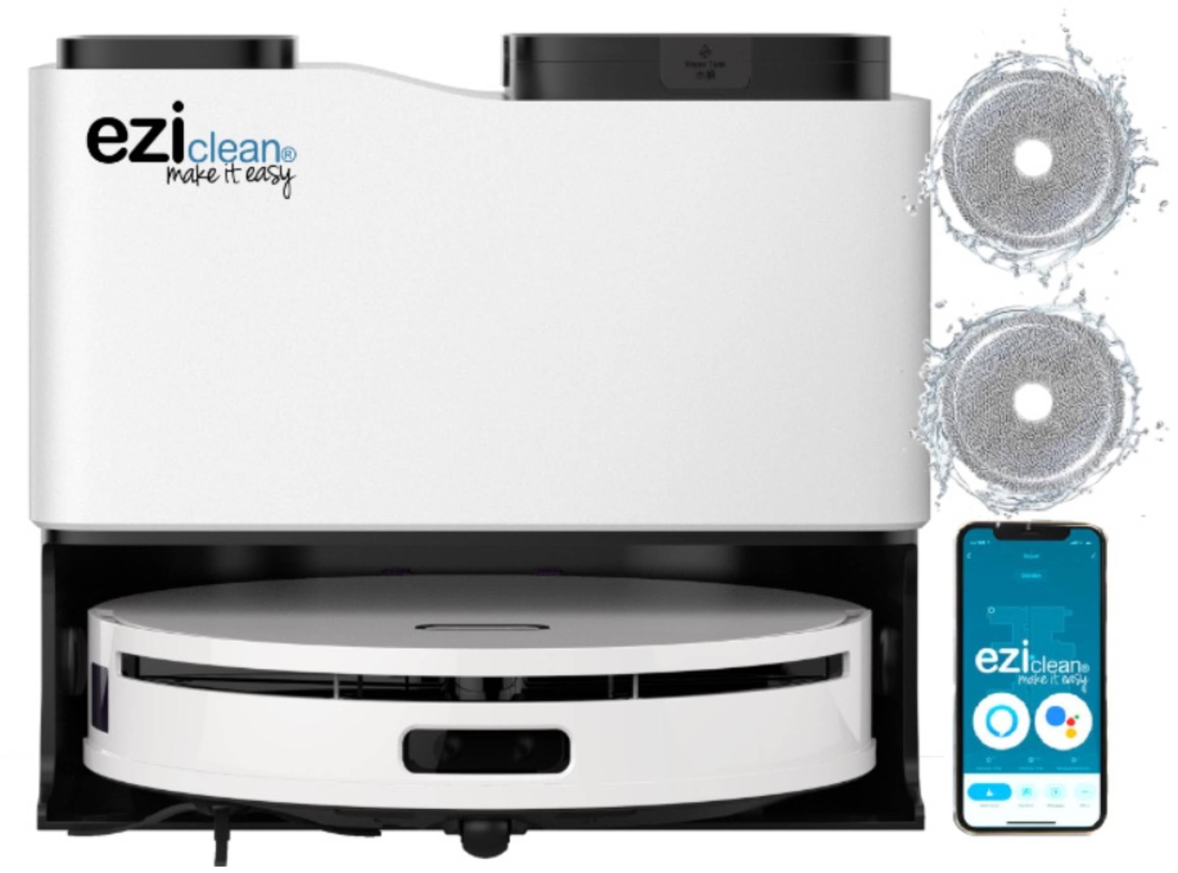 Aspirateur robot laveur EZICLEAN laveur avec base All In One Z15 Pro - Z15 Aspirateur robot laveur EZICLEAN laveur avec base All In One Z15 Pro - Z15