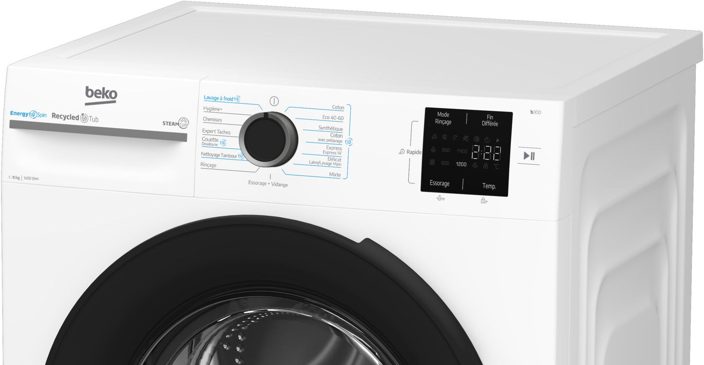 Lave linge Frontal BEKO 10kg 1400trs/min Blanc - BM34WFT310411