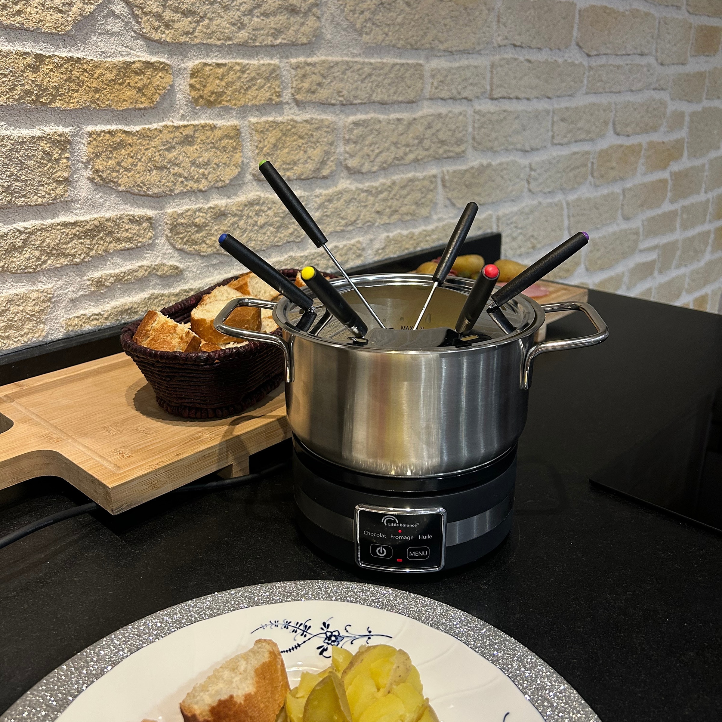 Fondue LITTLE BALANCE 8 personnes 1200W 2.3L Inox - 8965