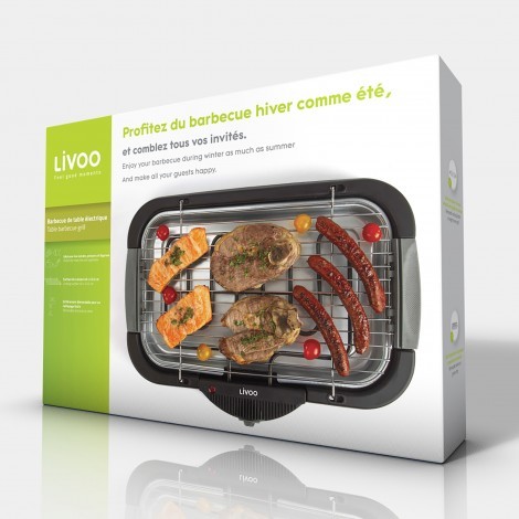 Barbecue électrique LIVOO 2000W 40cm - DOC153