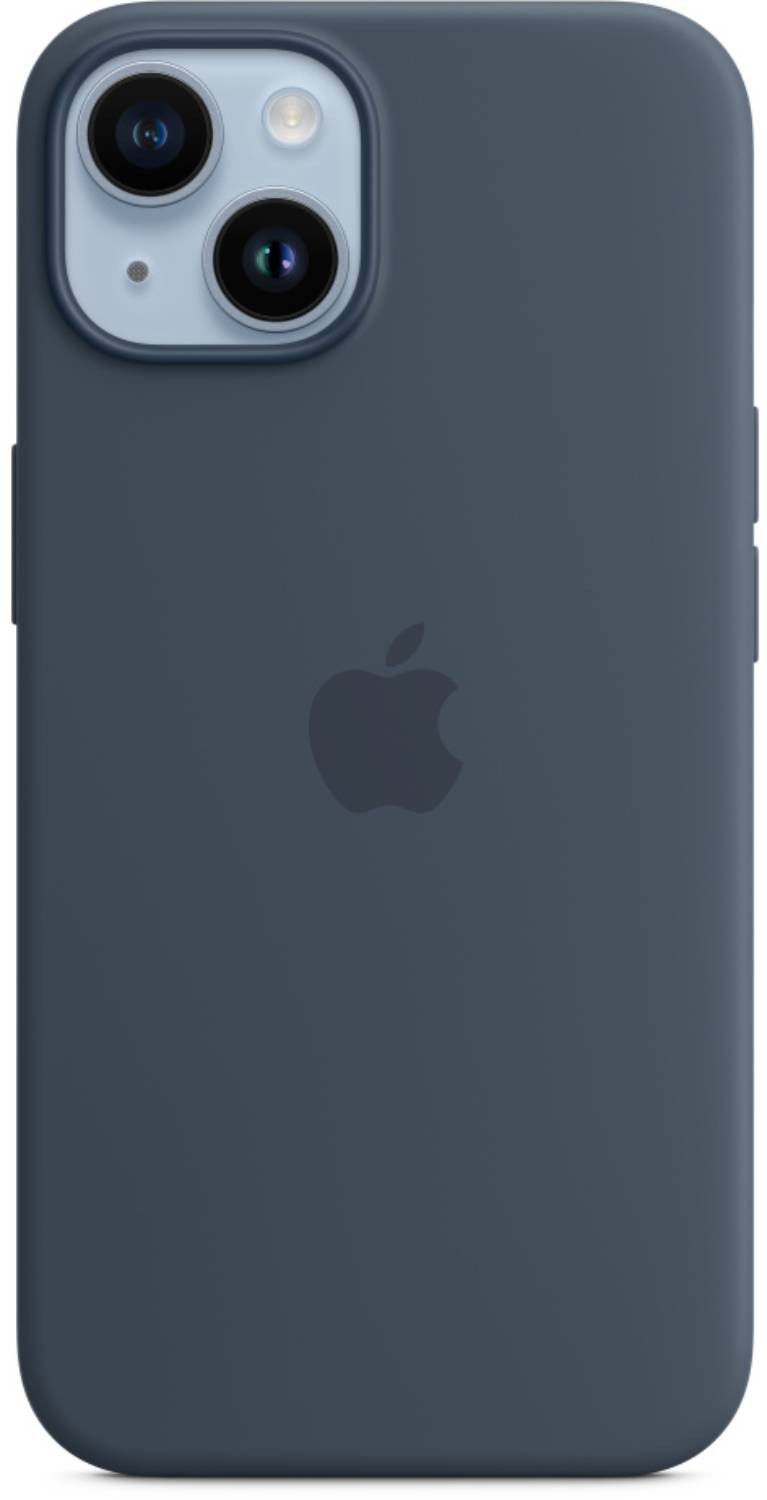 APPLE Coque iPhone 14 silicone bleu orage  MPRV3ZM/A
