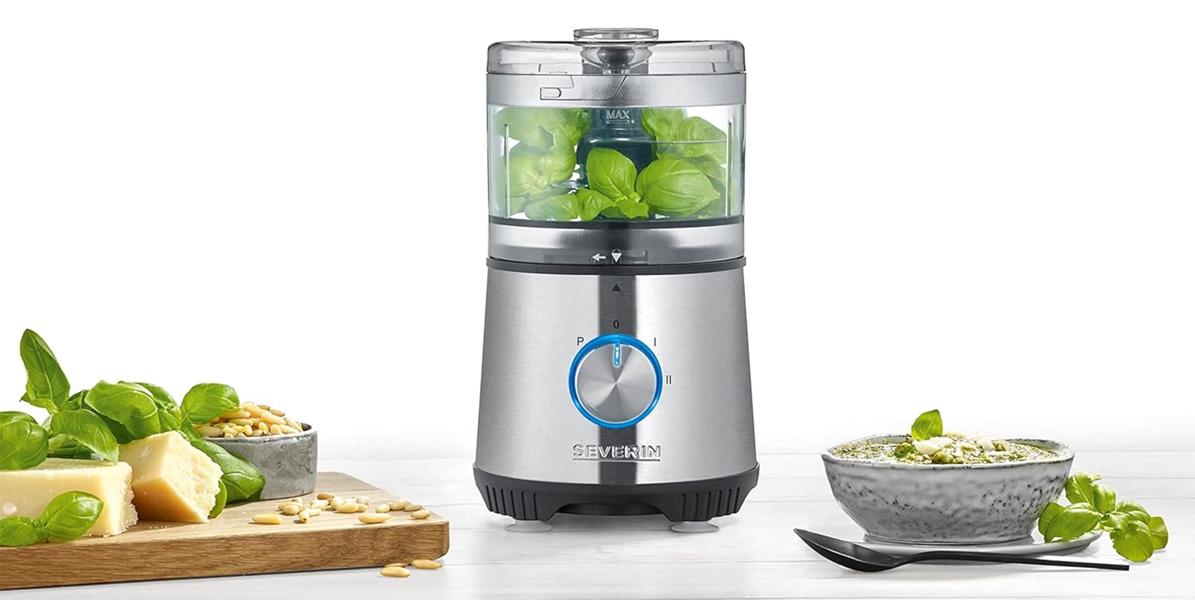 Robot culinaire SEVERIN 0.5L 400W Inox Noir - KM3865