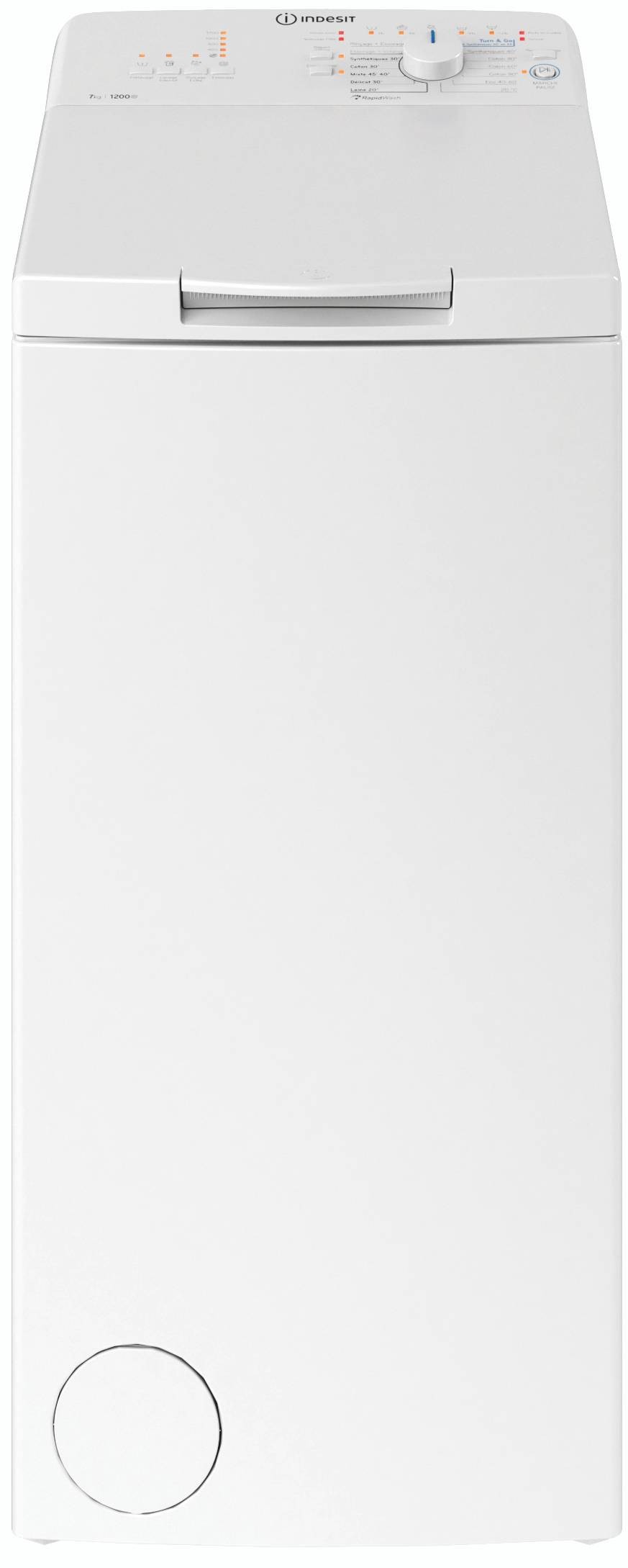 Lave linge Top INDESIT Rapidwash 7kg - BTWL7220FR/N