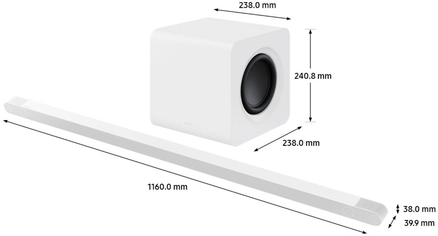 Barre de son SAMSUNG S-Series, ,3.1, Blanc - HW-S801B/ZF Barre de son SAMSUNG S-Series, ,3.1, Blanc - HW-S801B/ZF