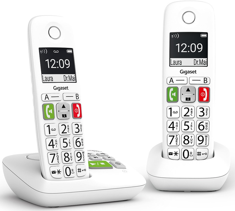 Téléphone sans fil GIGASET Duo 20 mn Blanc E290ADUO