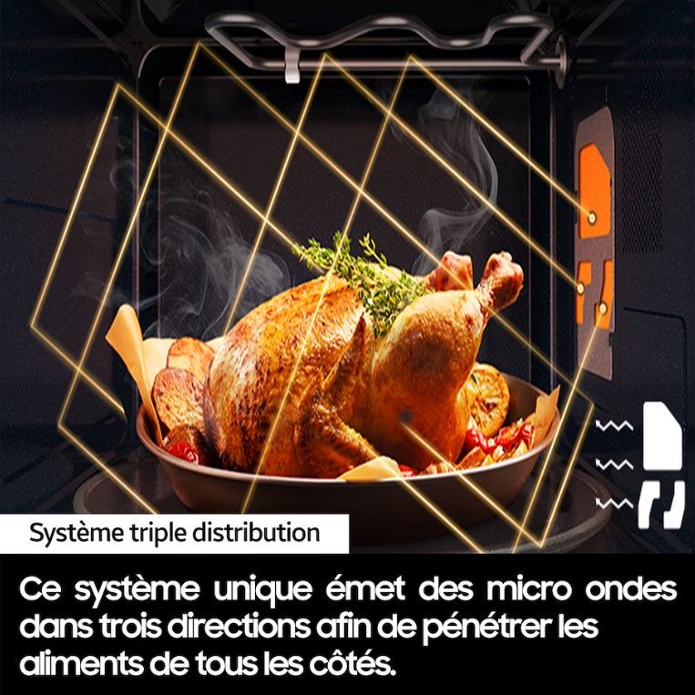 Micro ondes SAMSUNG 800W 23L Blanc - MS23K3614AW