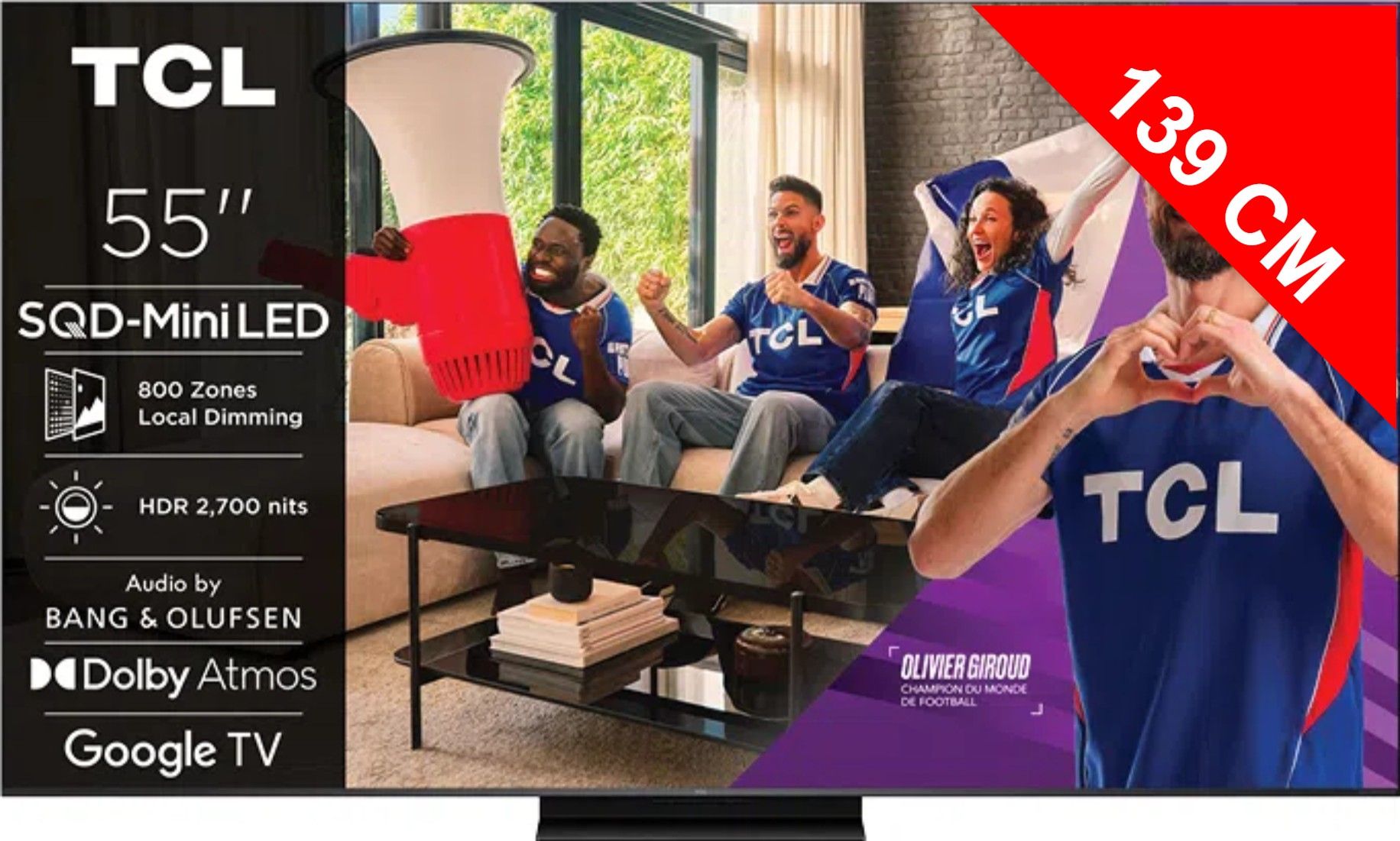 TV Mini LED 4K 139 cm TCL  55C7L