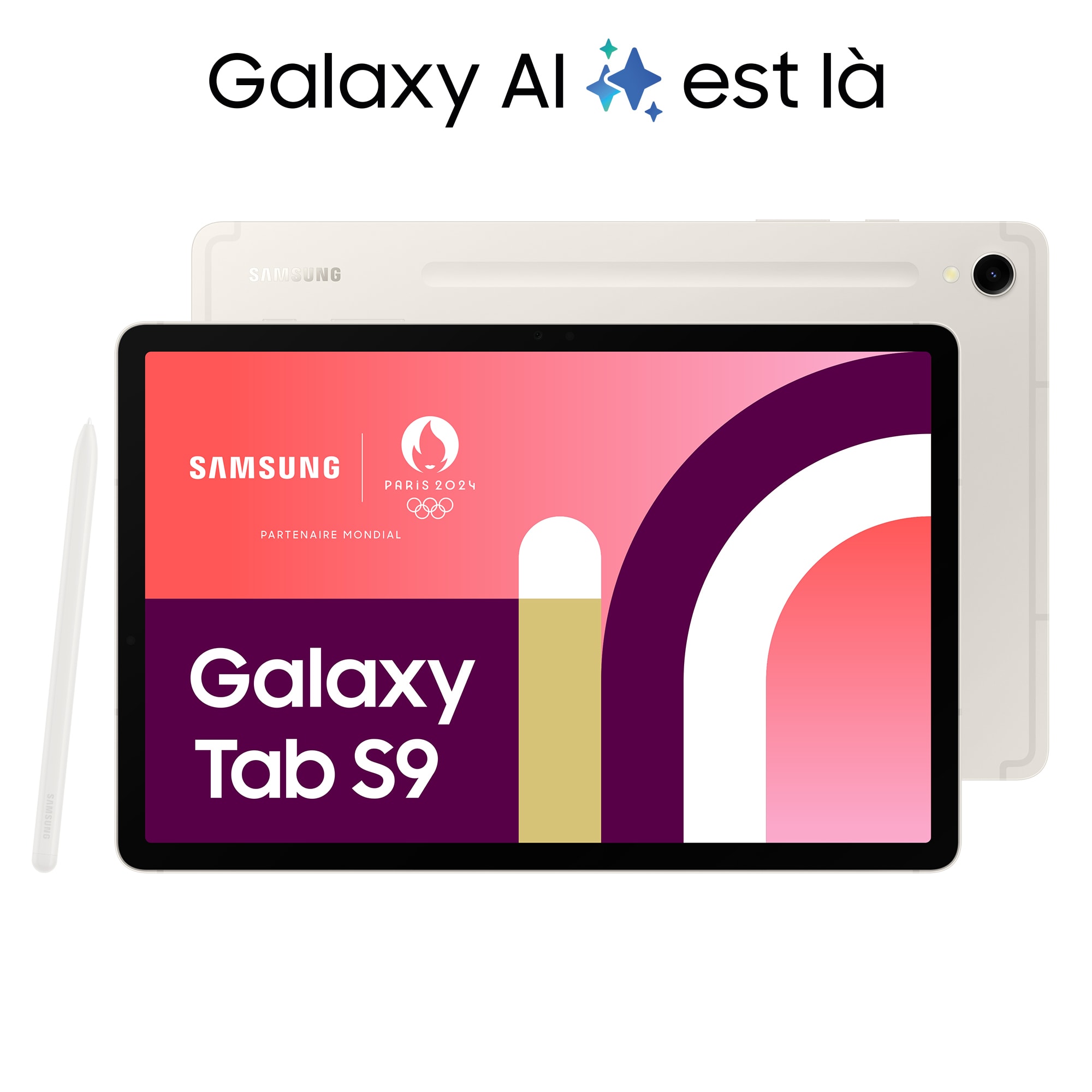 SAMSUNG Tablette tactile Galaxy Tab S9 WiFi 128go Beige - SM-X710NZEAEUB