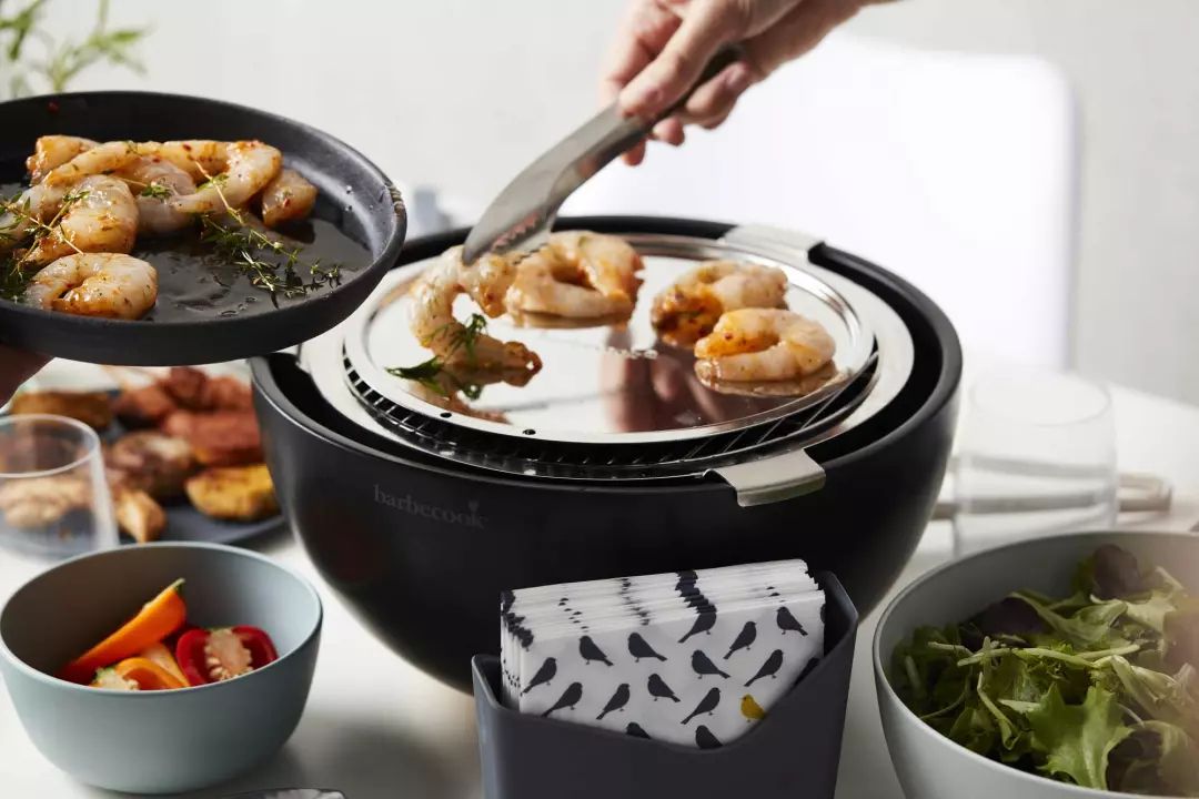 Barbecue charbon BARBECOOK 31cm 4 personnes Acier inoxydable Noir - BC-CHA-1066