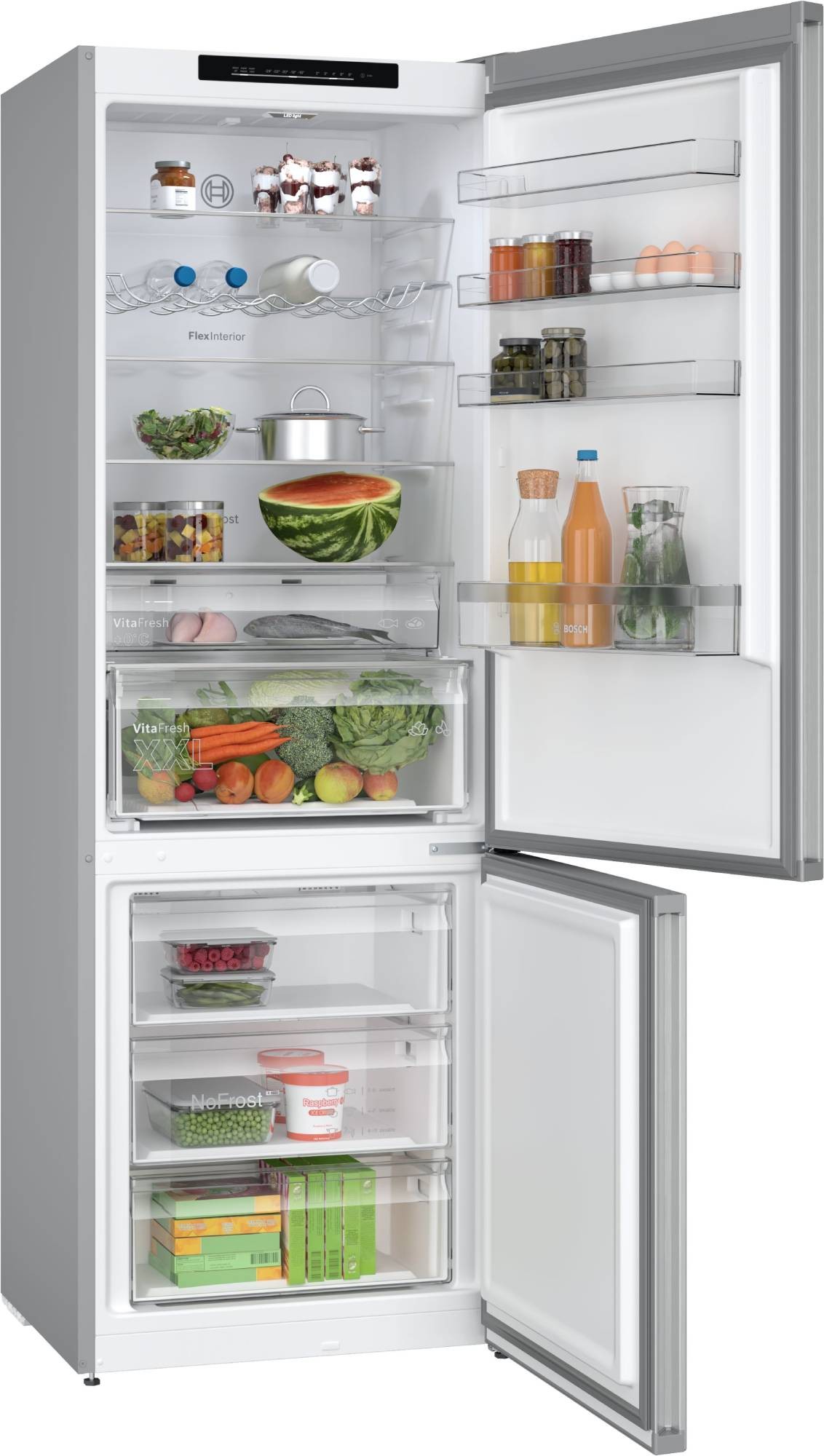 BOSCH Réfrigérateur congélateur bas Série 4 No Frost VitaFresh XXL 311L - KGN492LDF