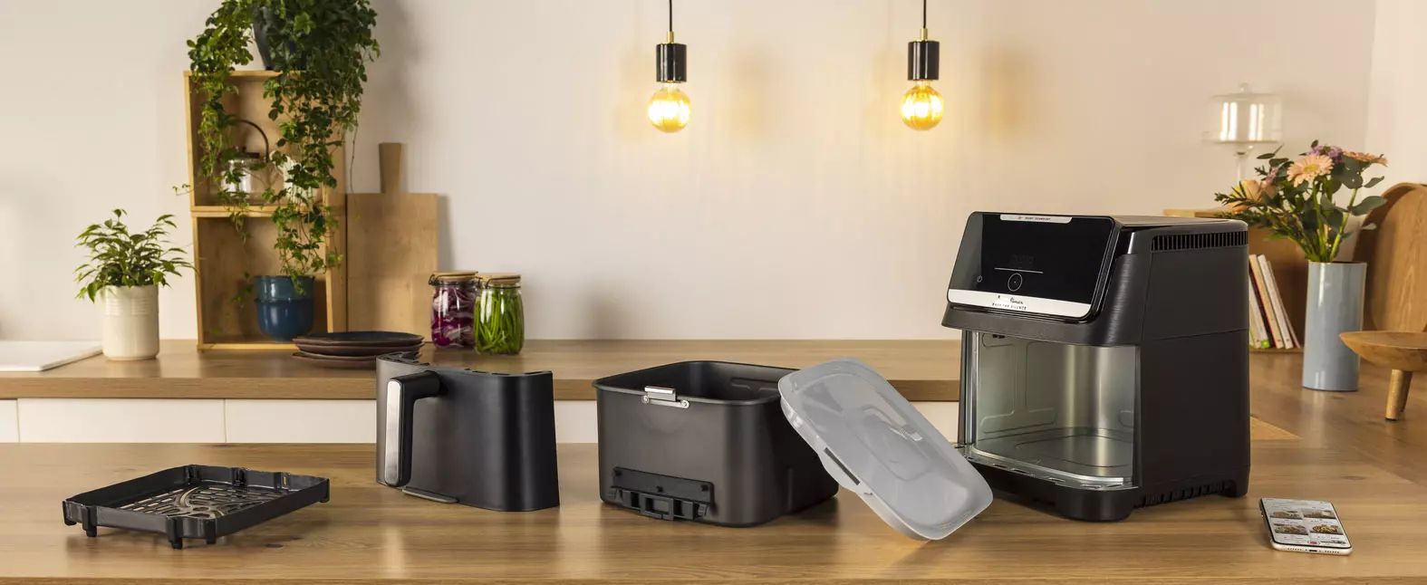Friteuse à air chaud MOULINEX AirFryer 7L 1800W Couvercle transparent - EZ8428F0