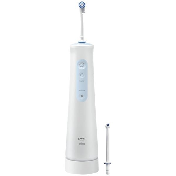 Hydropulseur ORAL B 2 types de jets 150ml Blanc Bleu AQUACARE4