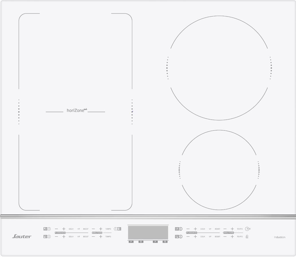 SAUTER Plaque induction 4 foyers 5000W Blanc  SPI4664W