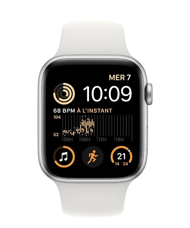 APPLE Montre connectée Apple Watch SE GPS + Cellular 44 mm Aluminium - WATCHSE-MNQ23NF-2022