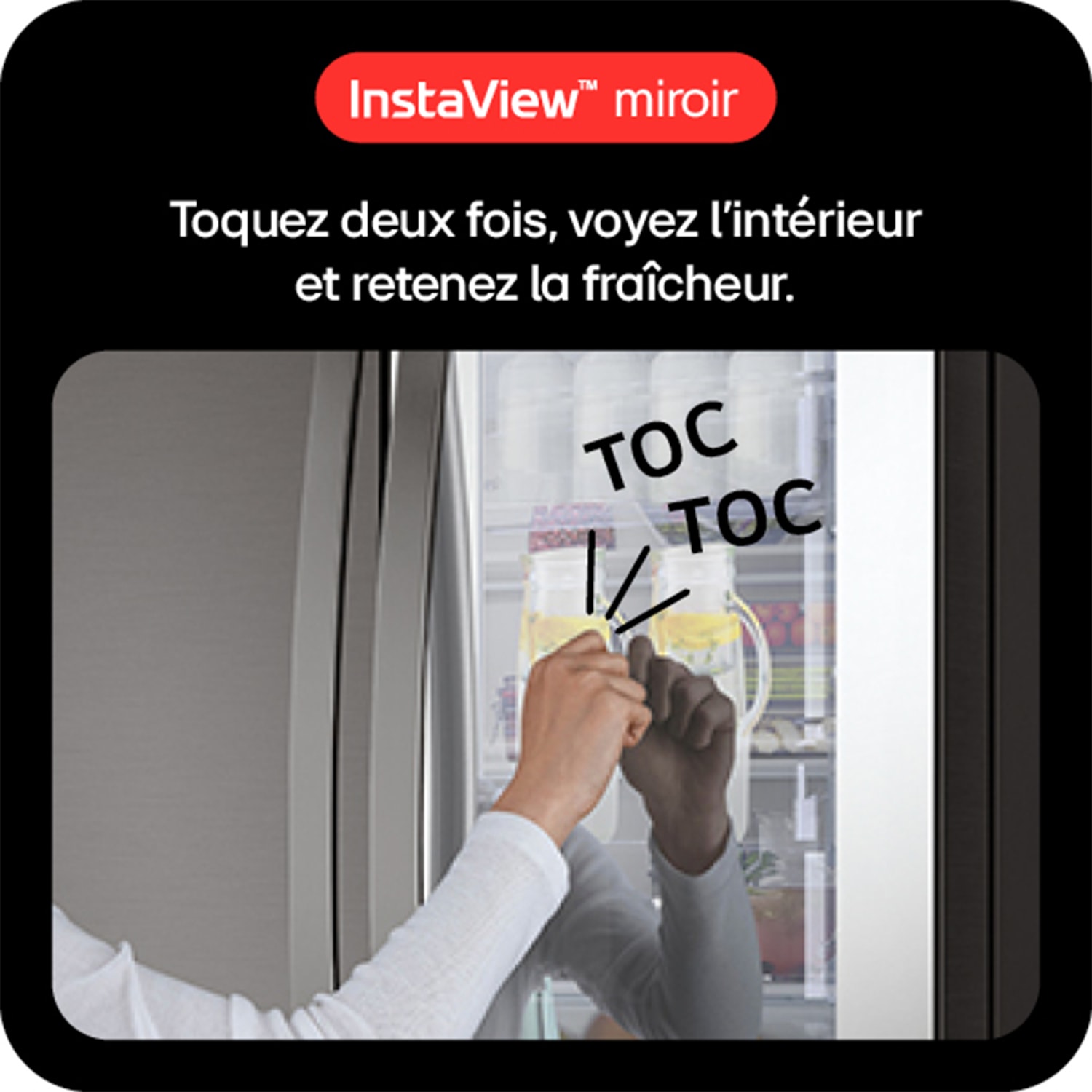 Réfrigérateur américain LG Instaview Multi Air Flow 750L noir - GMZ765SBHJ Réfrigérateur américain LG Instaview Multi Air Flow 750L noir - GMZ765SBHJ