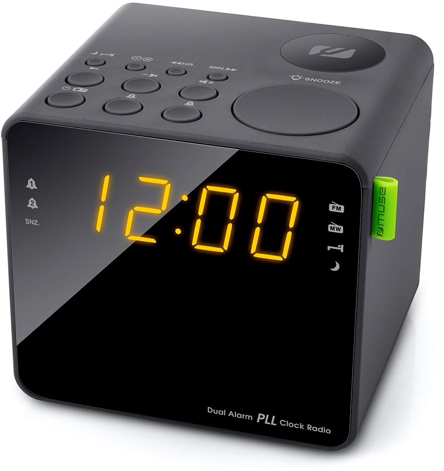 Radio réveil MUSE FM/MW Double alarme Noir M187CR