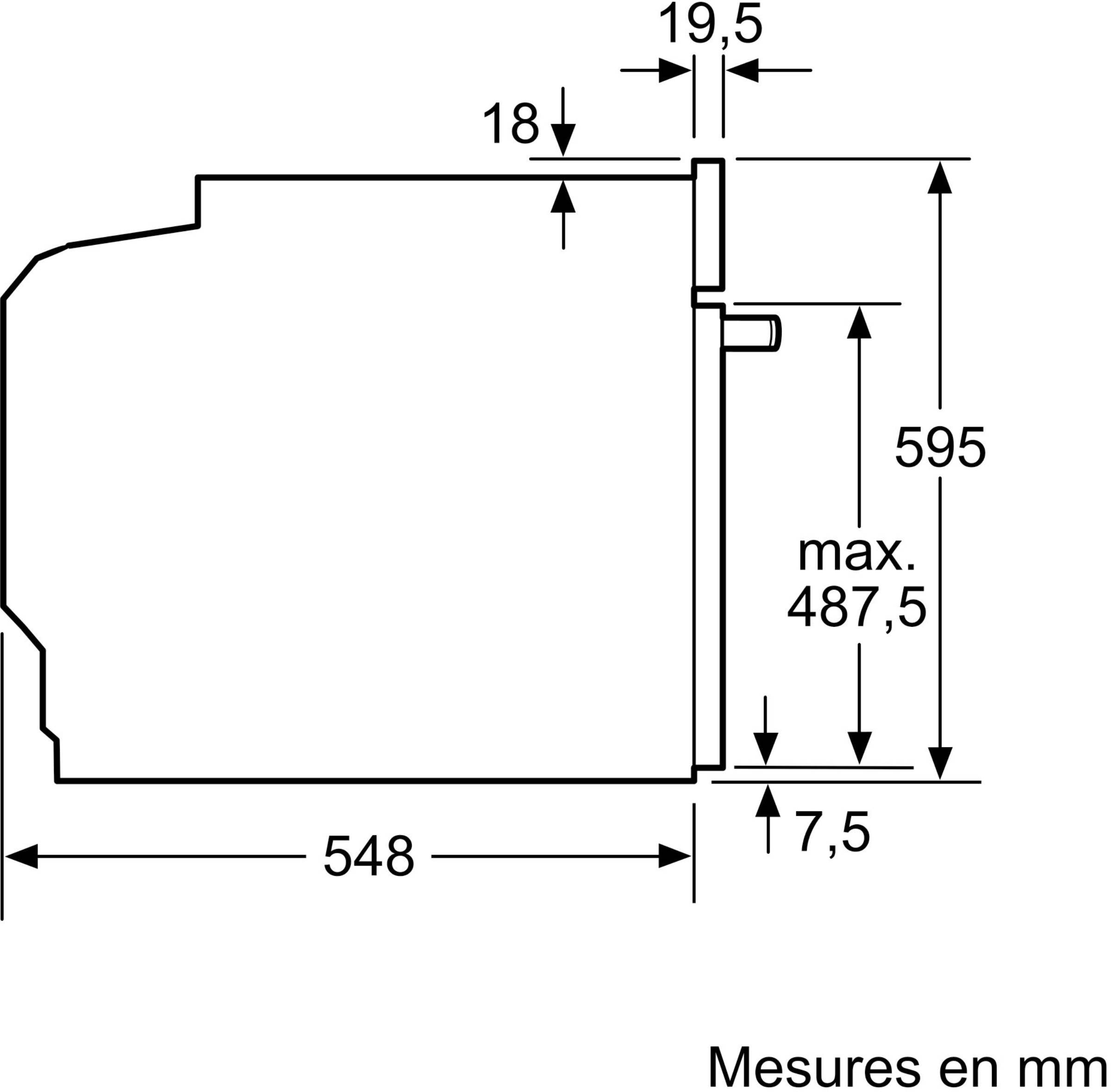 Four encastrable pyrolyse BOSCH Chaleur tournante Sonde à coeur 71L Noir - HBG976MB1