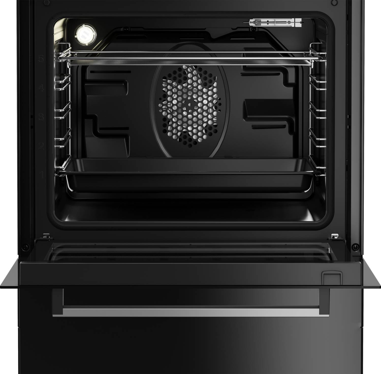 Cuisiniere induction BEKO 3 foyers, 72L, Noir - FSE68304MAPS