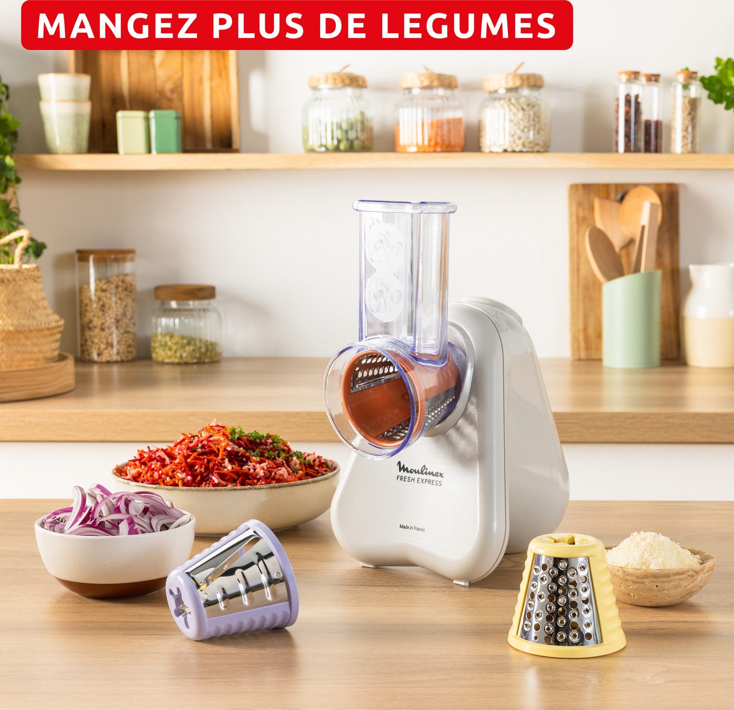 Hachoir MOULINEX 3 Cônes 150W Ecru - DK853BE0