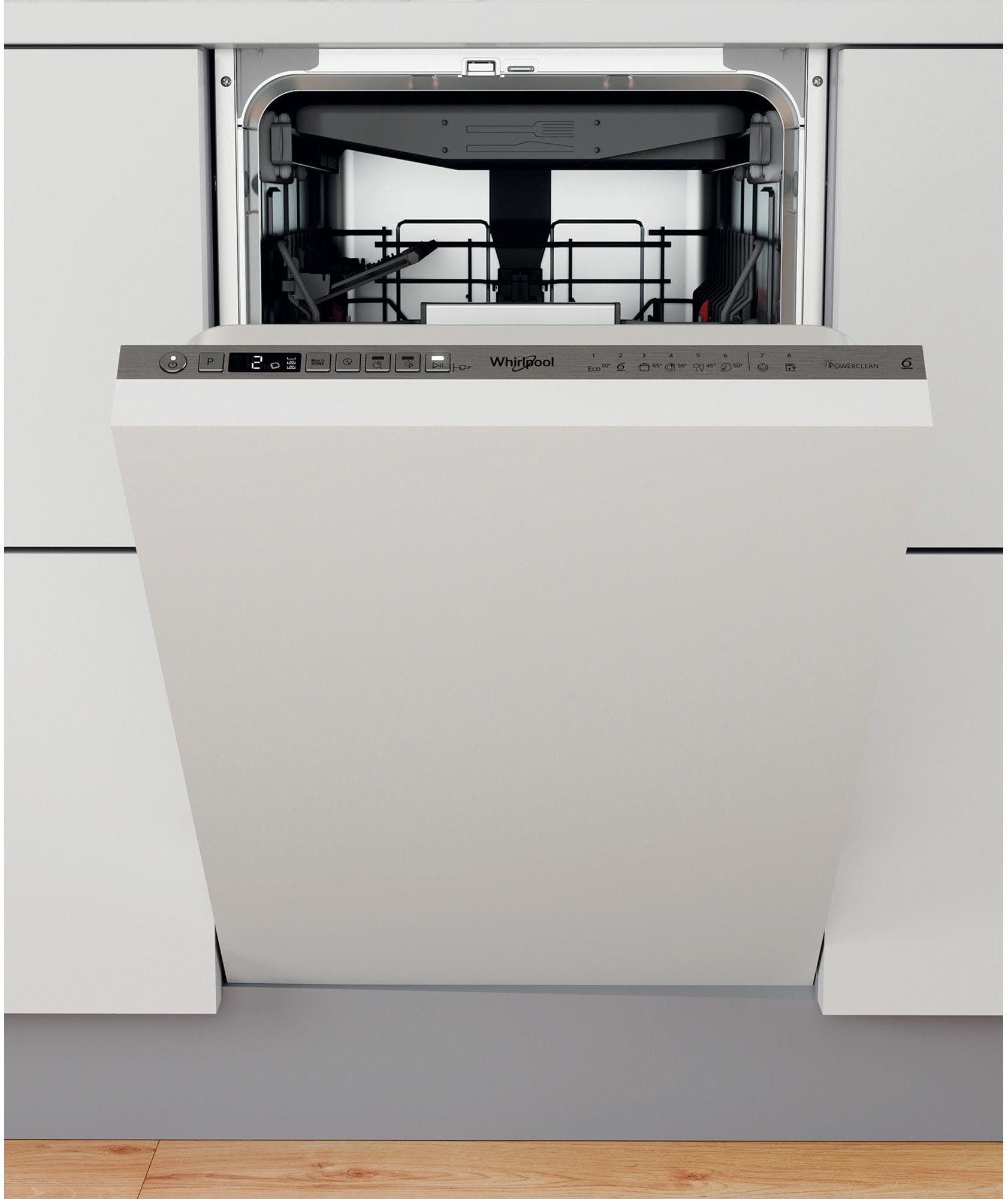 Lave vaisselle tout integrable 45 cm WHIRLPOOL  WSIO3O34PFEX