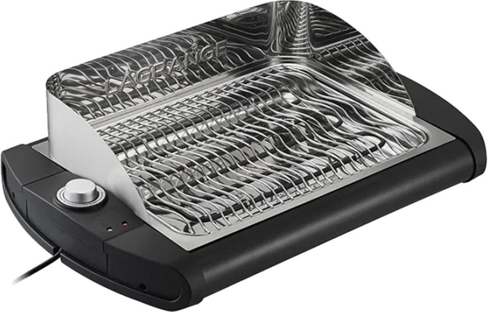 Barbecue électrique LAGRANGE 40x28cm 4 personnes Inox Noir 319004