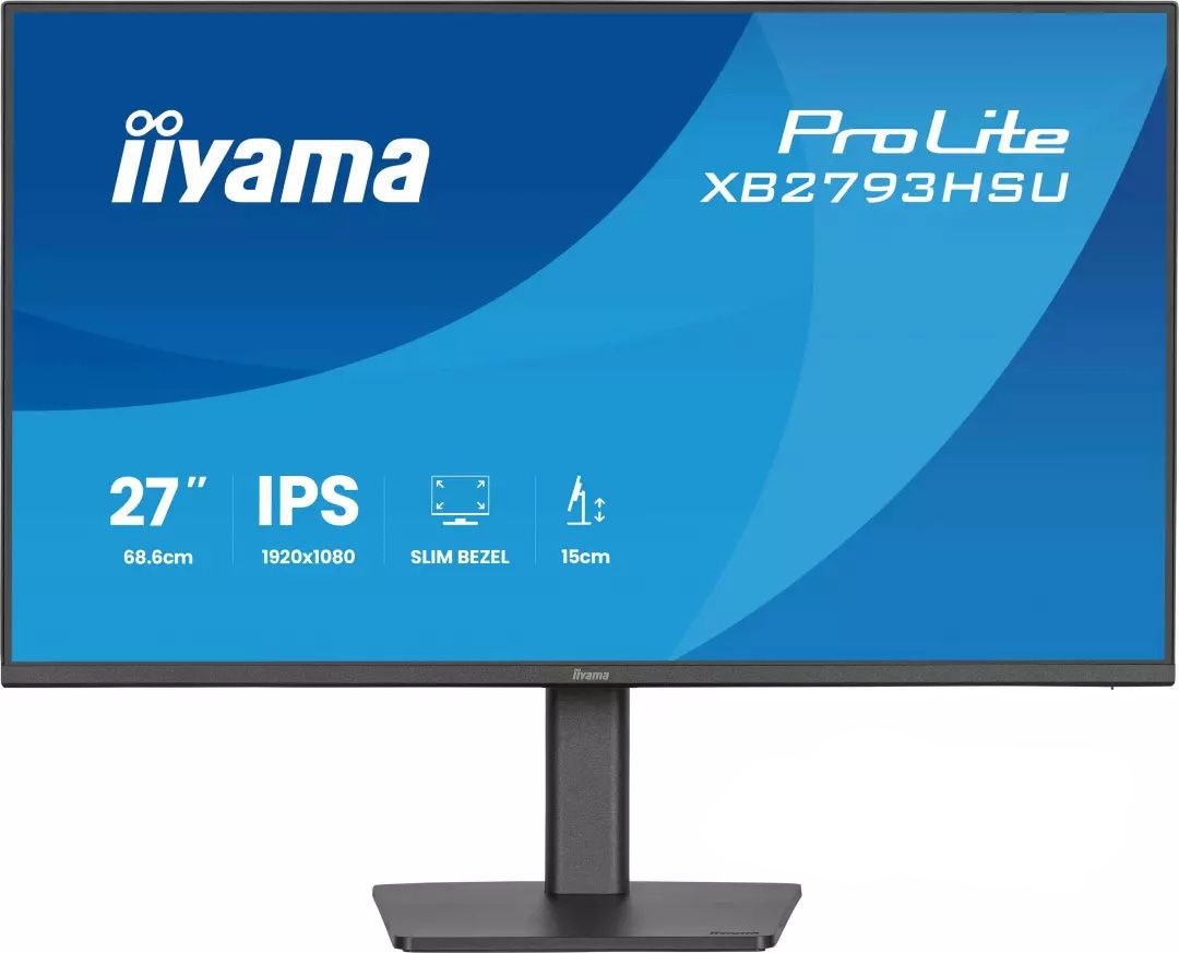 Ecran 27 pouces Full HD IIYAMA IPS Hub USB Noir XB2793HSU-B1