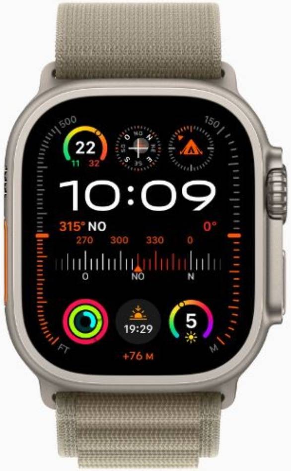 APPLE Montre connectée Apple Watch Ultra 2 GPS + Cellular 49 mm  WATCHULTRA2-MREX3NF