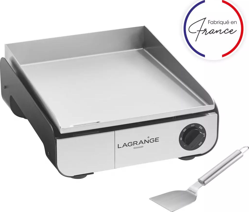 Plancha LAGRANGE 35x40cm 6 personnes Acier inoxydable Gris 219201