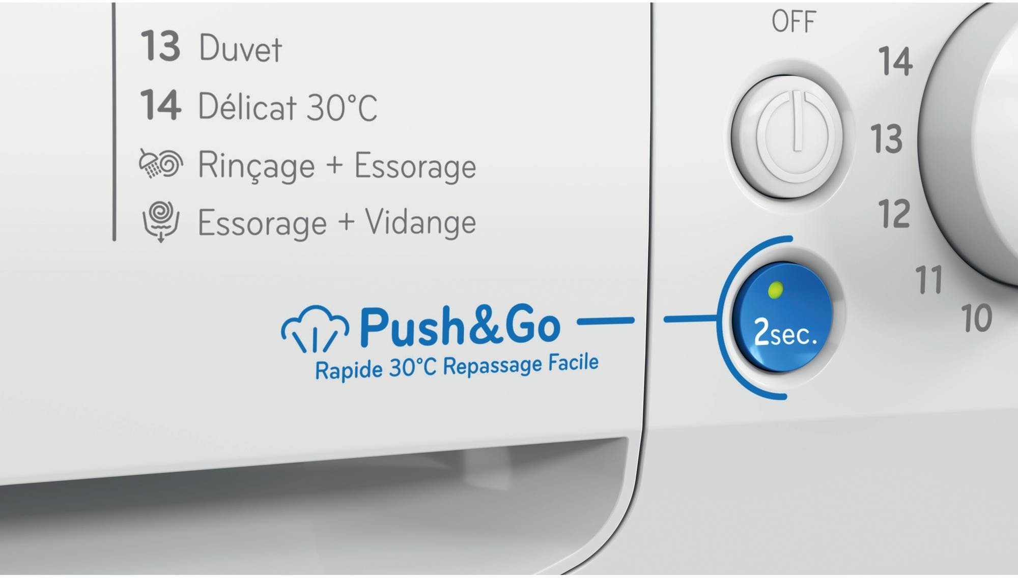 Lave linge Frontal INDESIT 1400 trs/min, 7kg, Blanc - BWA71496XWVFR Lave linge Frontal INDESIT 1400 trs/min, 7kg, Blanc - BWA71496XWVFR