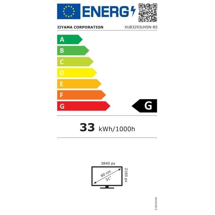 Ecran 32 pouces 4K Ultra HD IIYAMA  - IIXUB3293UHSNB5