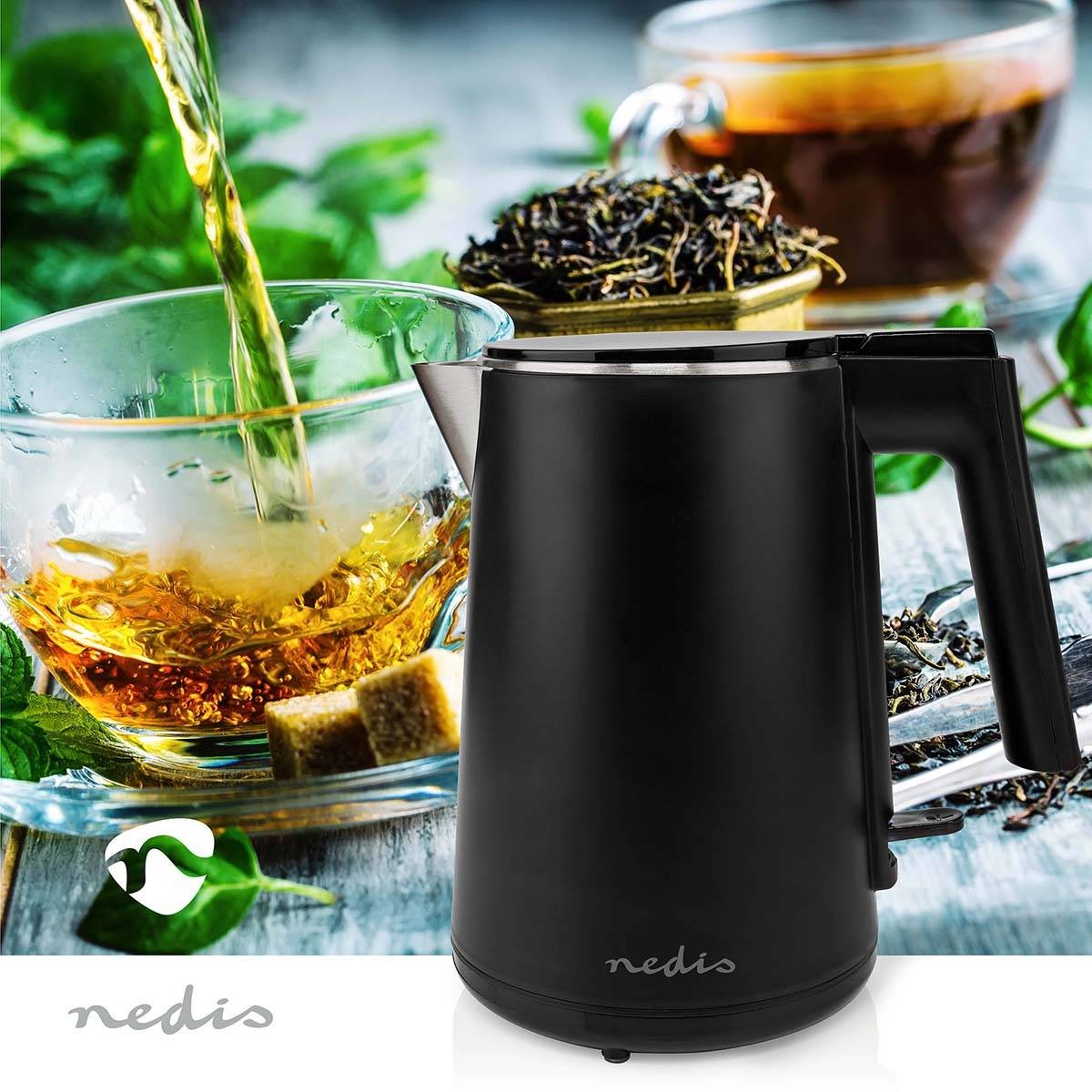 Bouilloire NEDIS 1L, 1500w, Noir - KAWK360EBK