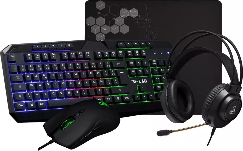 Clavier gamer THE G-LAB Souris Casque Tapis Filaire - COMBO-NATRIUM