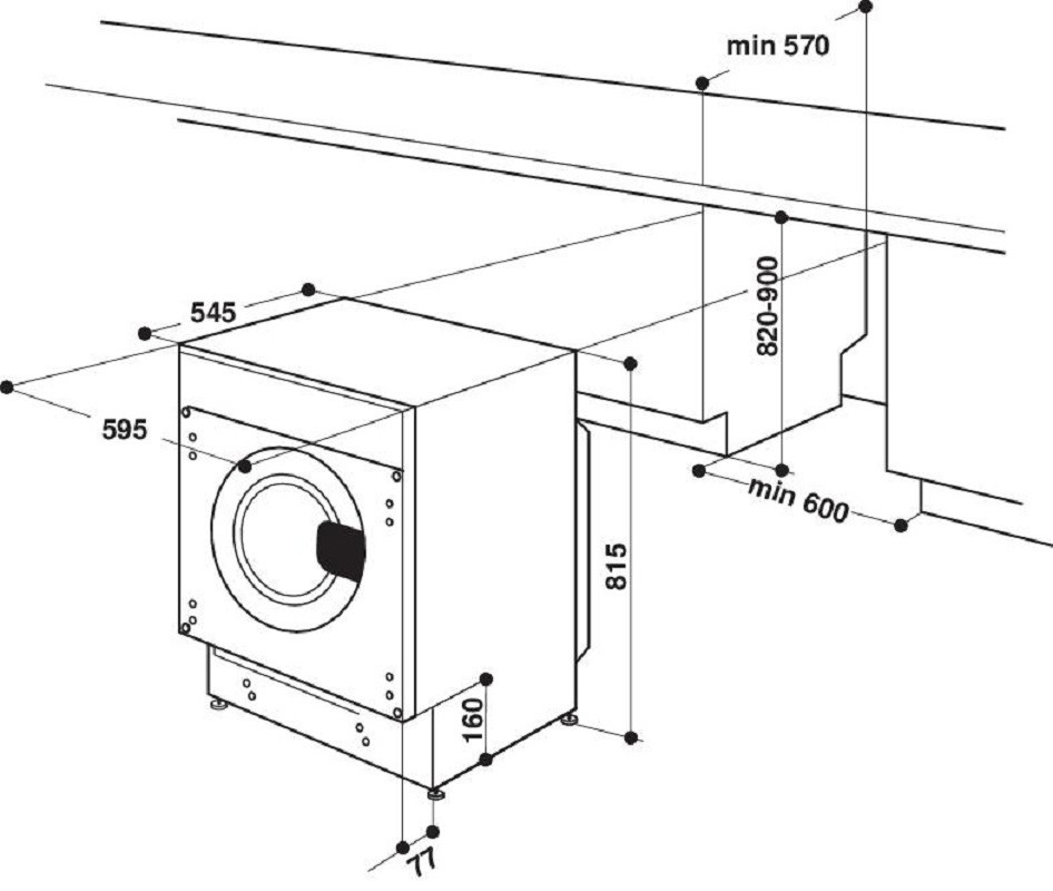 Lave linge encastrable HOTPOINT 8kG 58L - BIWMHG81485EU Lave linge encastrable HOTPOINT 8kG 58L - BIWMHG81485EU