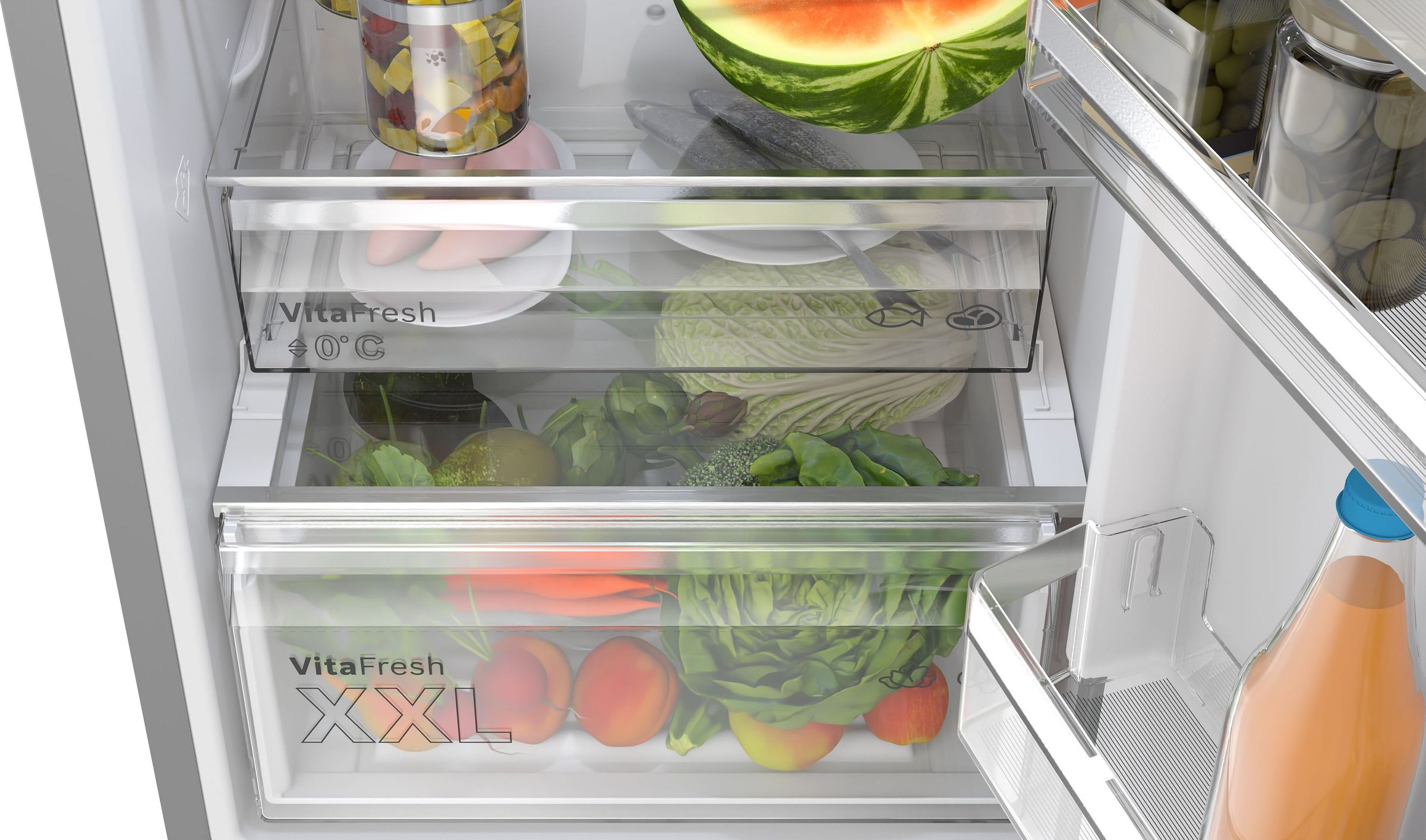 Réfrigérateur congélateur bas BOSCH 321L No Frost Inox - KGN362LAF