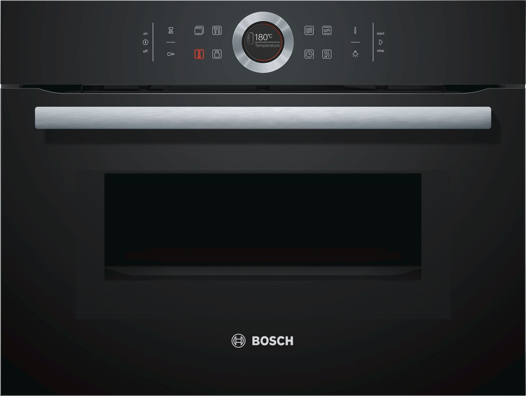 Four encastrable émail lisse BOSCH Hot Air 4D 45L Noir - CMG633BB1 Four encastrable émail lisse BOSCH Hot Air 4D 45L Noir - CMG633BB1
