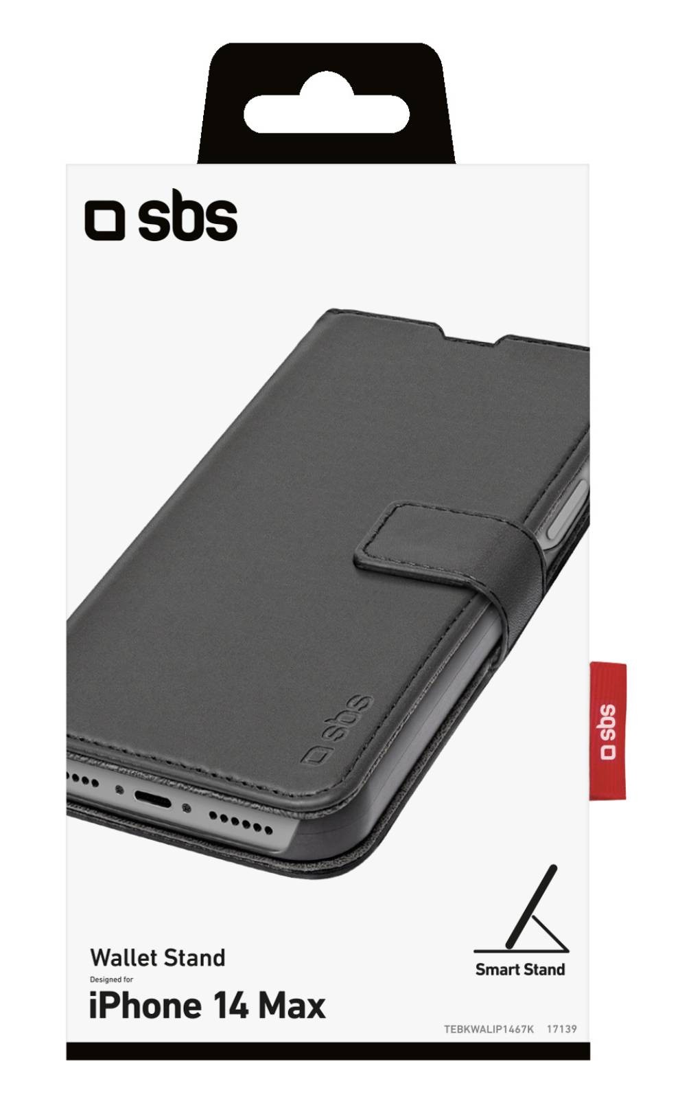 SBS Etui de protection Book Wallet avec fonction stand pour iPhone 14 Plus - ETUI-STAND-IPHONE14+