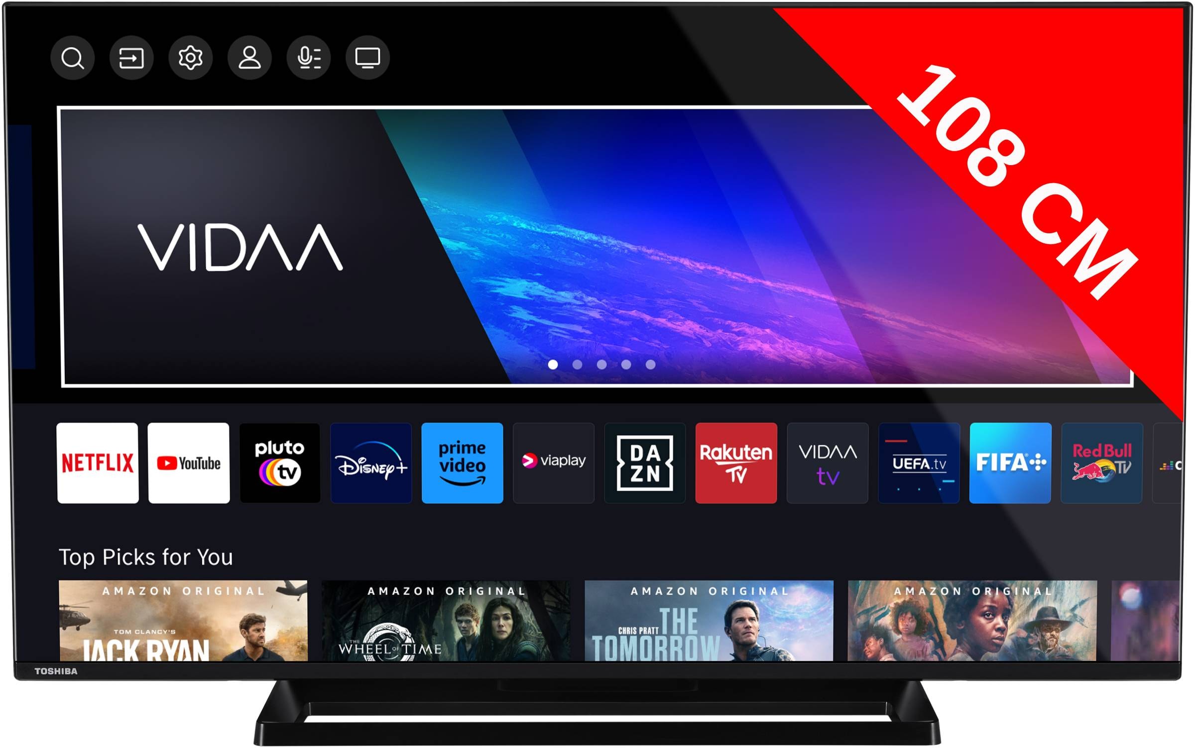 TV QLED 4K 108 cm TOSHIBA  43QV3363DG