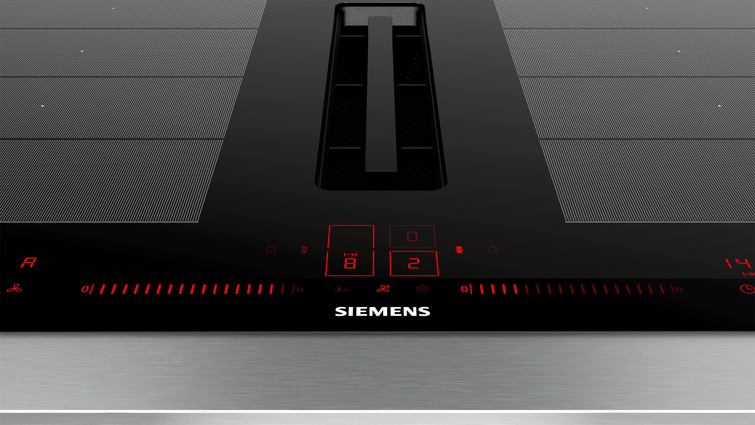 SIEMENS Plaque induction aspirante iQ700 FryingSensor Plus 80cm Noir - EX875LX67E