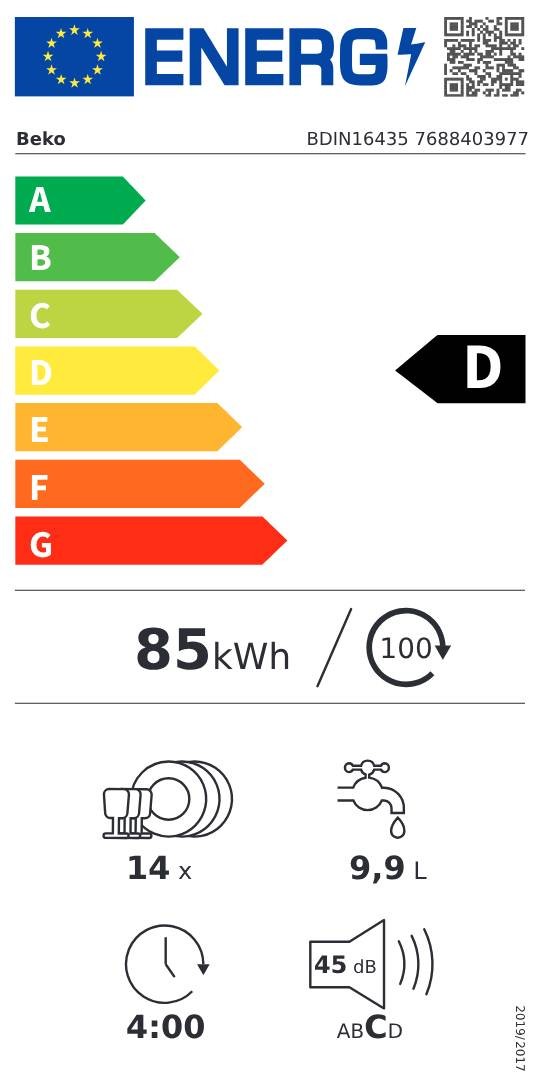 BEKO Lave vaisselle tout integrable 60 cm  - BDIN16435