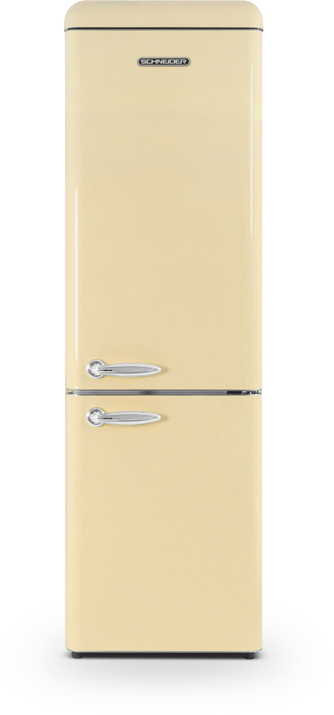 SCHNEIDER Réfrigérateur congélateur bas Vintage combiné 249 L Crème - SCCB250VCR