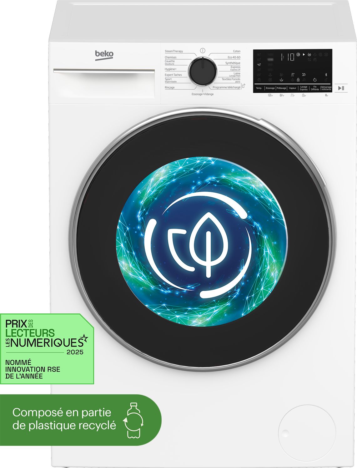 Lave linge Frontal BEKO 9kg 1400trs/min Blanc - B7WFU39411WDOS