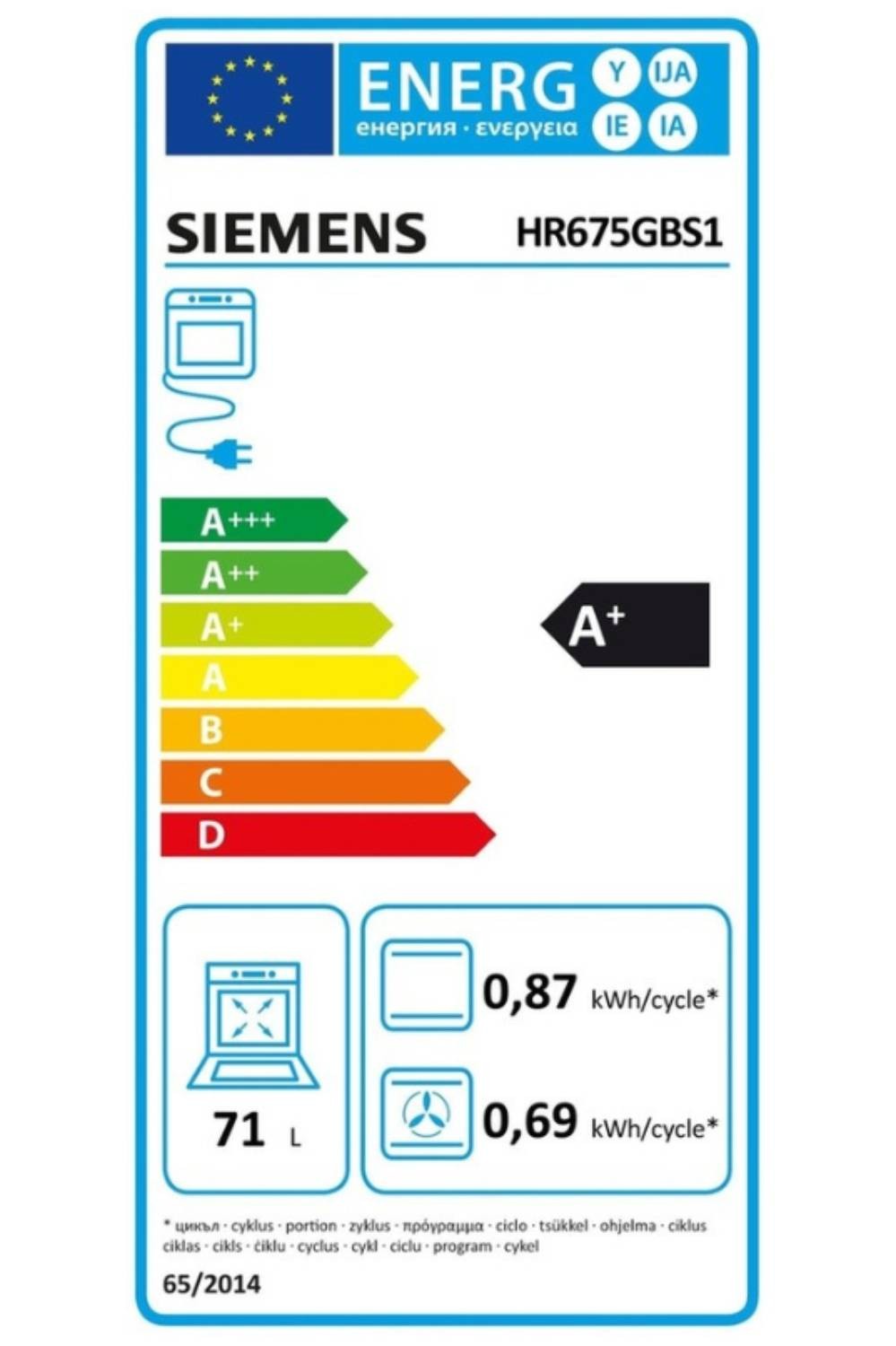 Four encastrable pyrolyse SIEMENS iQ700 Added Steam 71L Noir - HR675GBS1 Four encastrable pyrolyse SIEMENS iQ700 Added Steam 71L Noir - HR675GBS1