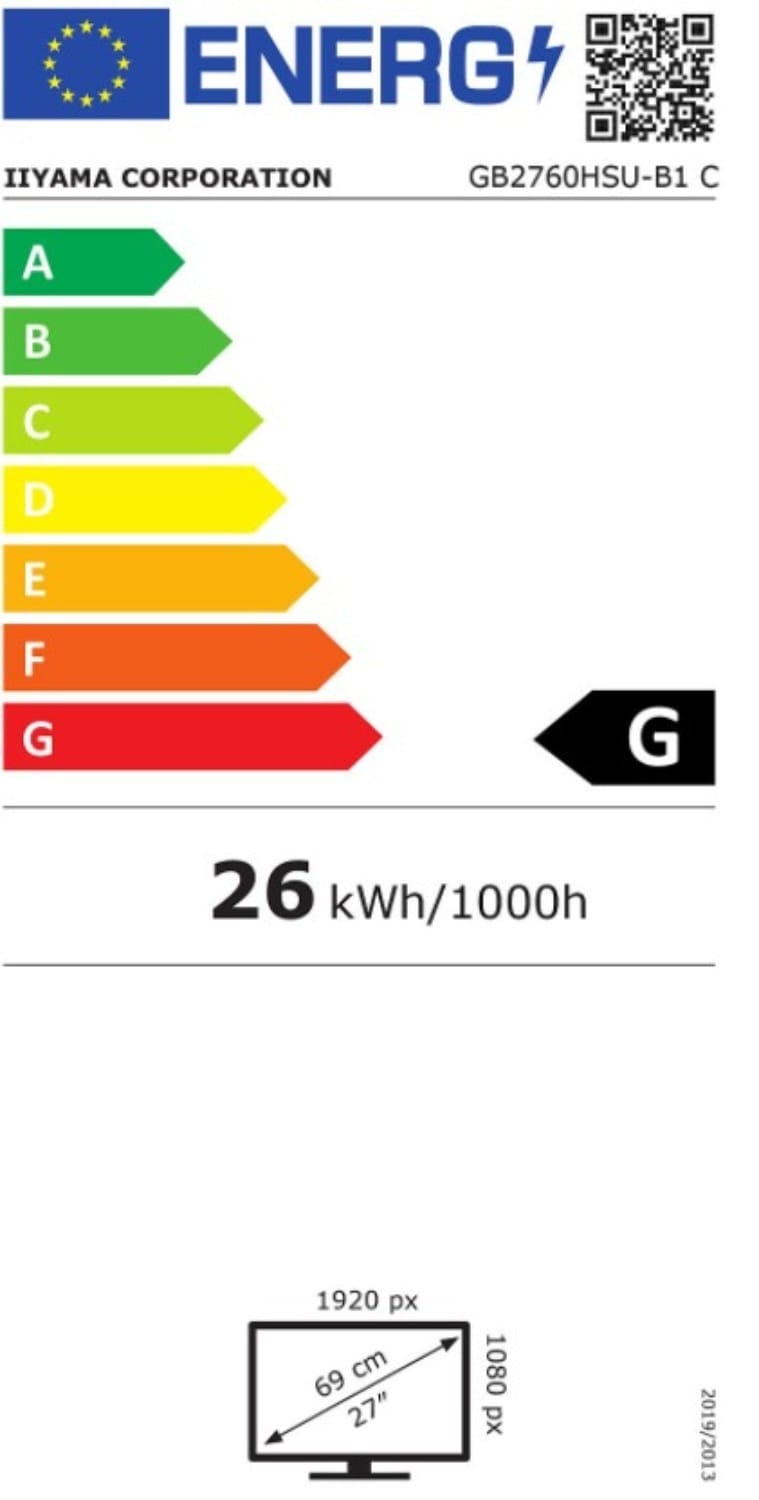 Ecran 27 pouces Full HD IIYAMA - GB2760HSU-B1 Ecran 27 pouces Full HD IIYAMA - GB2760HSU-B1