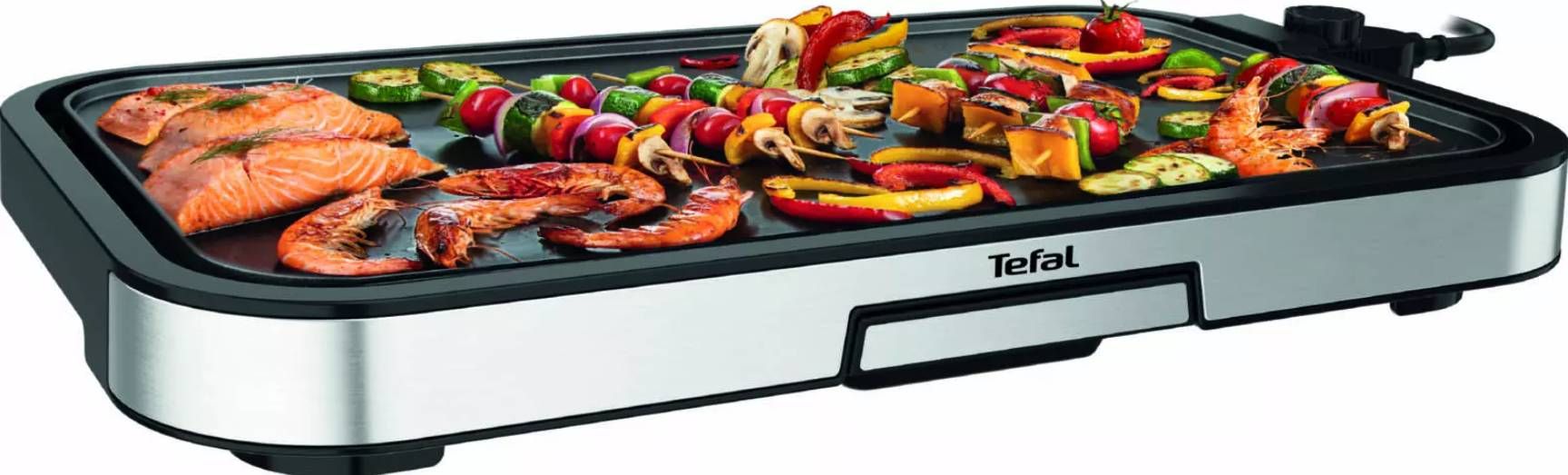 Grill / plancha TEFAL 30.4x55cm 12 personnes Antiadhésif Noir - CB631D10