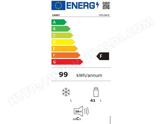 Réfrigérateur compact CANDY  - CFO050E