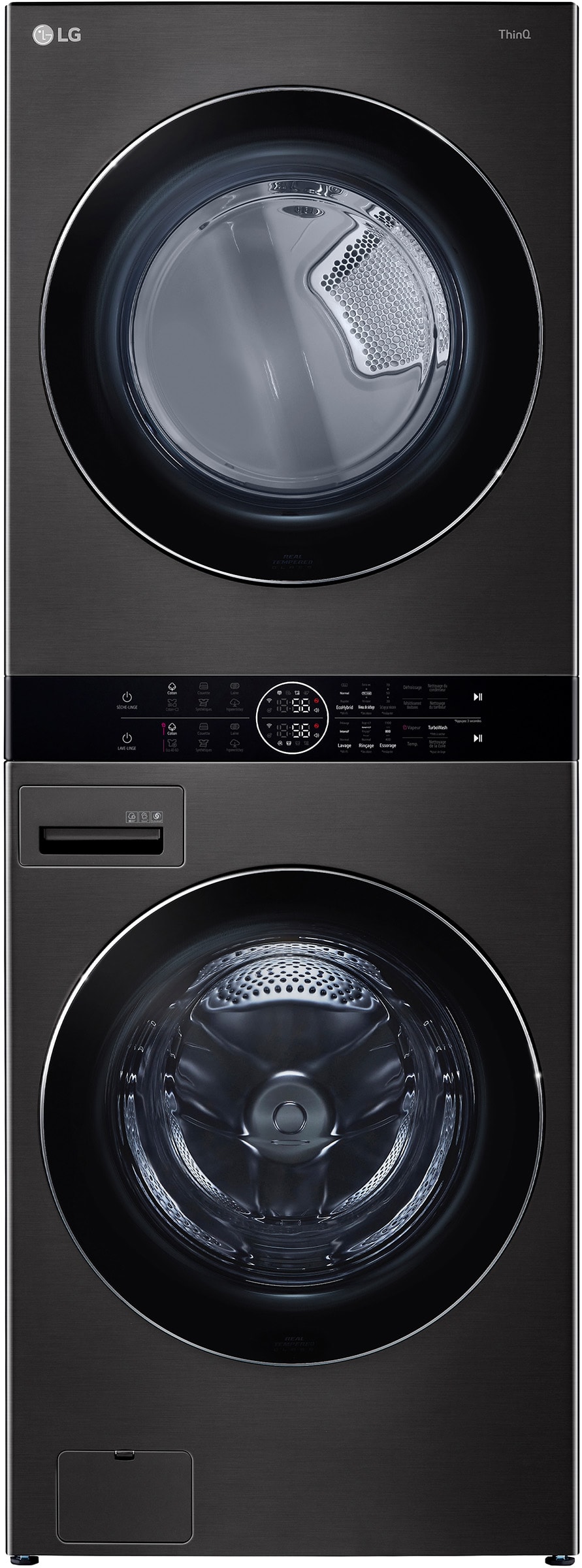 Lave linge sechant Frontal LG 17kg 1100trs/min Moteur induction Noir F761TOWERB2