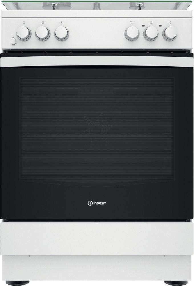 INDESIT Cuisiniere mixte 3 feux gaz + 1 foyer électrique four catalyse Blanc IS67M5KCW/FR INDESIT Cuisiniere mixte 3 feux gaz + 1 foyer électrique four catalyse Blanc IS67M5KCW/FR