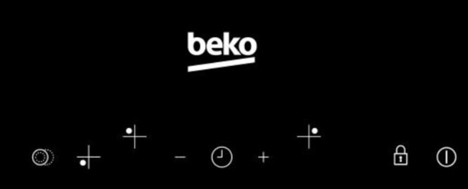 Plaque vitroceramique BEKO 3 foyers, 5700W, 60cm, Noir - HIC63402T