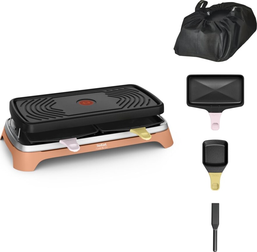 Raclette Multifonction TEFAL 8 personnes 1450W Saumon - RE651JF0